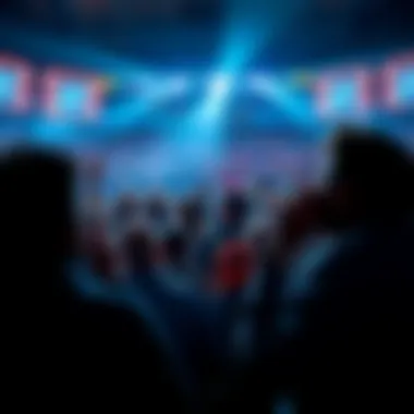 A crowd at the Super Bowl reacting negatively to Coinbase's karaoke advertisement, with people booing and showing disapproval.