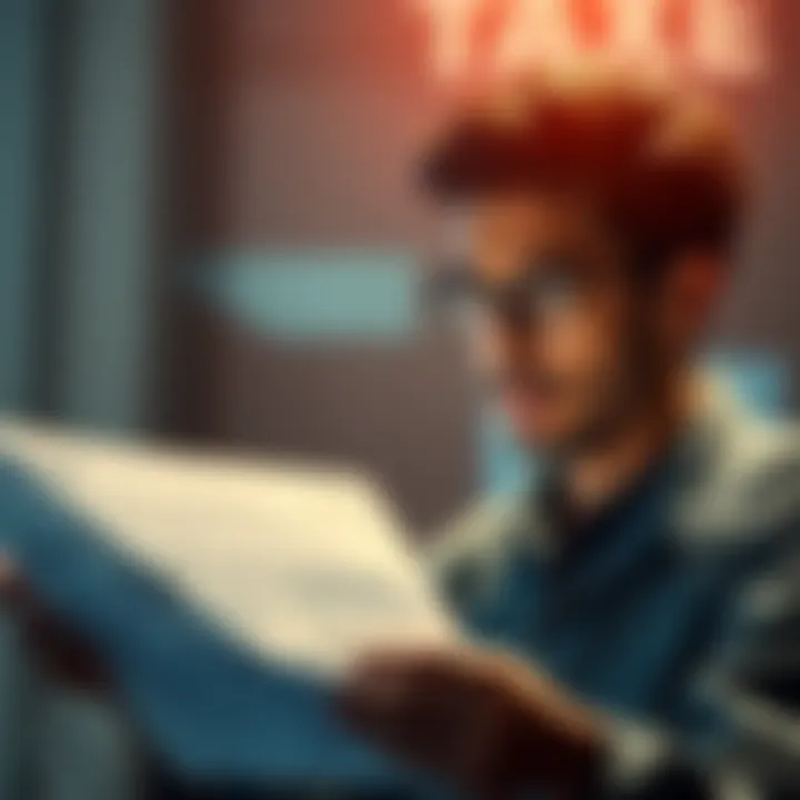 Person looking confused while examining tax documents related to Coinbase and USDC rewards