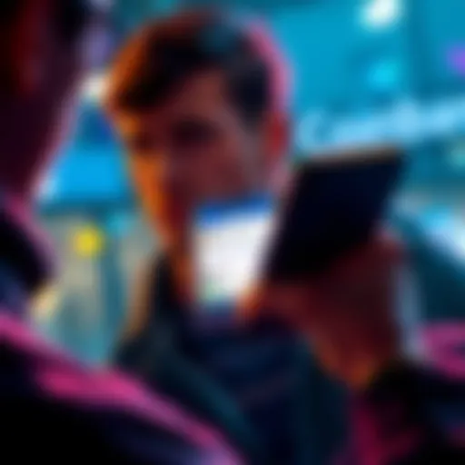 A person looking at a phone with the Coinbase app open, confused about depositing USD for USDT.