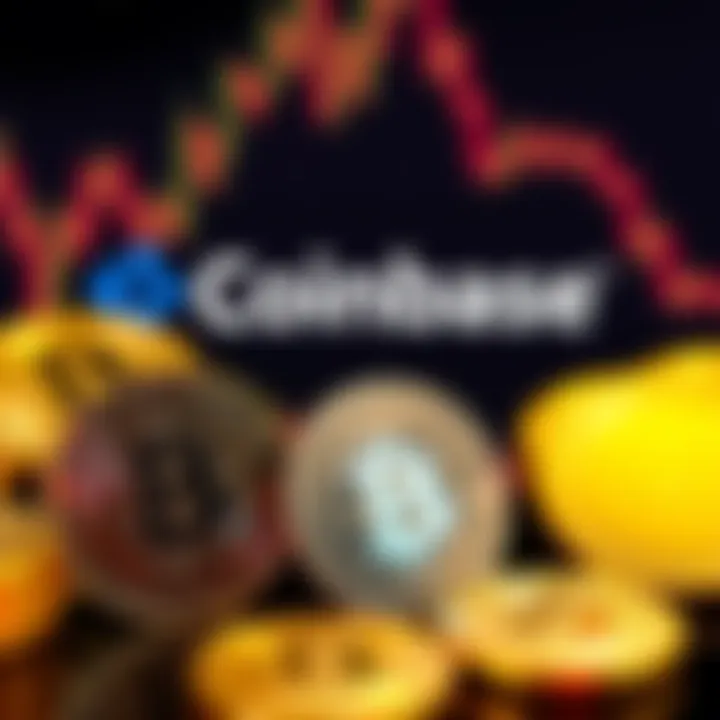 Coinbase logo next to USDC coins representing revenue sources, highlighting the impact of regulation.