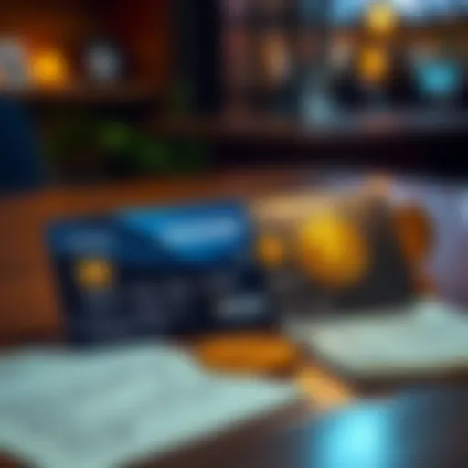 A visual comparison of the Coinbase credit card and Gemini credit card on a table with user feedback notes nearby