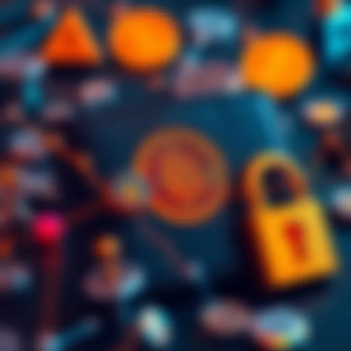 Crypto Wallet Security Breach A visual representation of a Coinbase Wallet with a warning about scams and fraud, featuring Bitcoin symbols and a lock icon to emphasize security concerns.