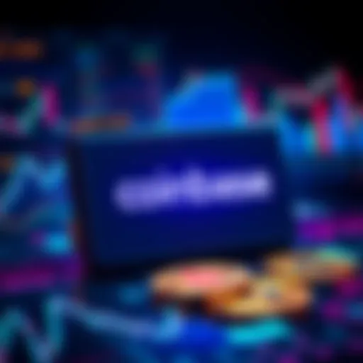 A graphic showing the Coinbase logo alongside a digital wallet with DeFi elements like coins and charts.