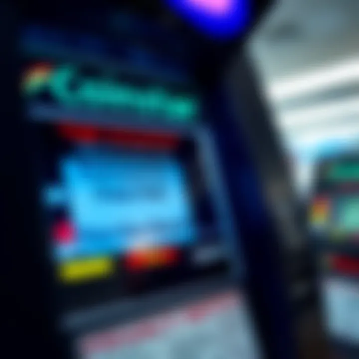 Close-up of a Coinstar machine displaying high transaction fees and privacy notice