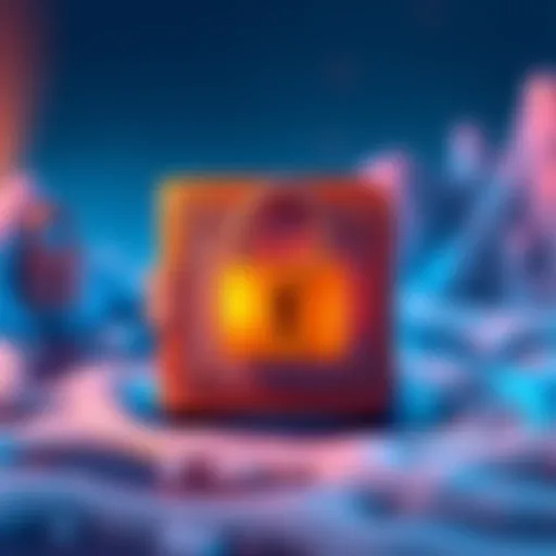 A cold storage cryptocurrency wallet secured with a padlock, symbolizing protection against theft