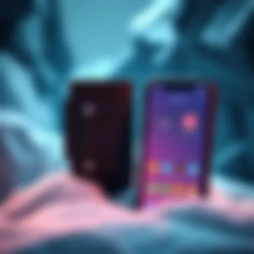 A cold storage wallet displayed alongside a smartphone showing a compatible mobile app.