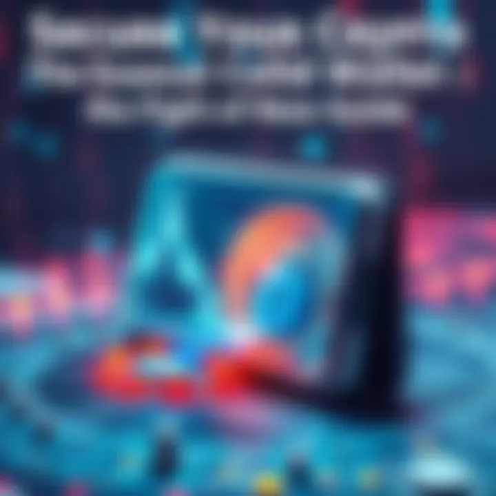 Secure Your Crypto: The Essential Cold Wallet Guide A modern representation of a cold wallet safeguarding cryptocurrency, featuring digital assets and high-tech visuals