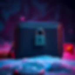 Secure Cold Wallet for Cryptocurrency A cold wallet for storing cryptocurrency with a lock symbol, representing security for SOL tokens.