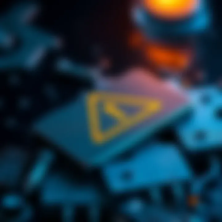 Representation of a Coldcard device with a warning symbol, illustrating a security flaw in Bitcoin key generation.