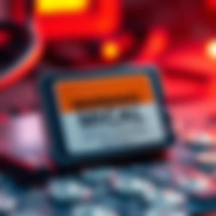 A Coldcard hardware wallet with a warning sign about weak-seed theft