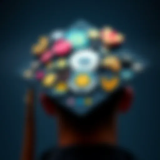 A close-up of a graduation cap adorned with various college badges, representing achievements and skills earned by students, showing their educational journey.