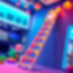 Colorful Reward Ladder A cute reward ladder with playful design, featuring bright colors and charming decorations, appealing to collectors.