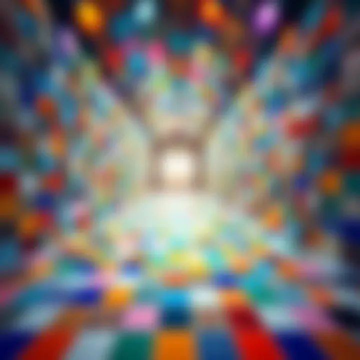 A vibrant display of a thousand unique tile designs featuring various colors and patterns celebrating a creative milestone