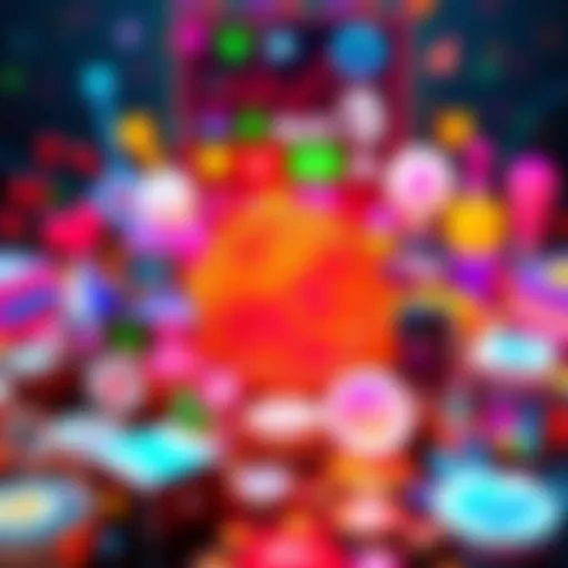 A vibrant graphic depicting companies transforming their focus to cryptocurrency, showcasing logos and symbols of various businesses with a lively background.