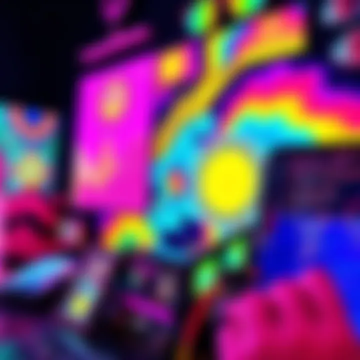A selection of vibrant and unique digital art pieces available as NFTs on a platform, showcasing different styles and themes.