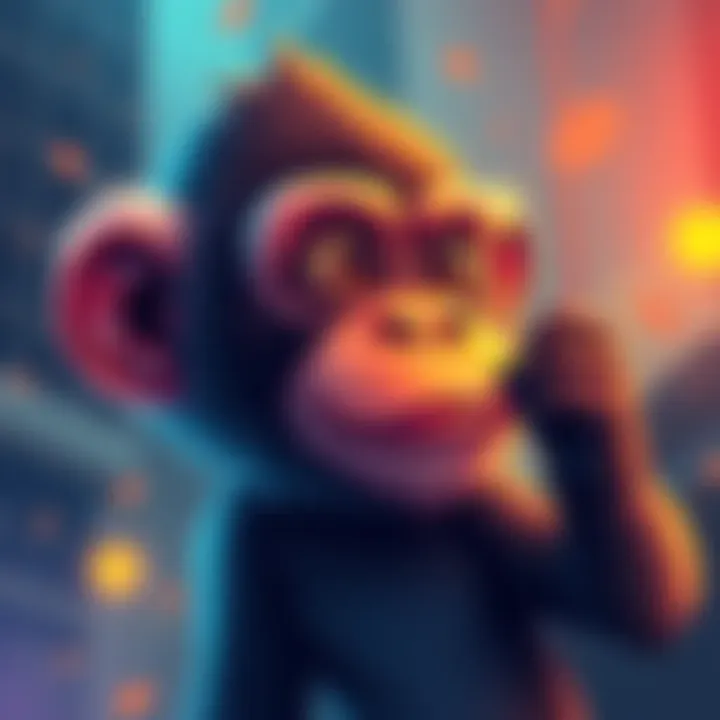 A vibrant cartoon monkey drawing, representing the controversial $5M NFT investment debate.