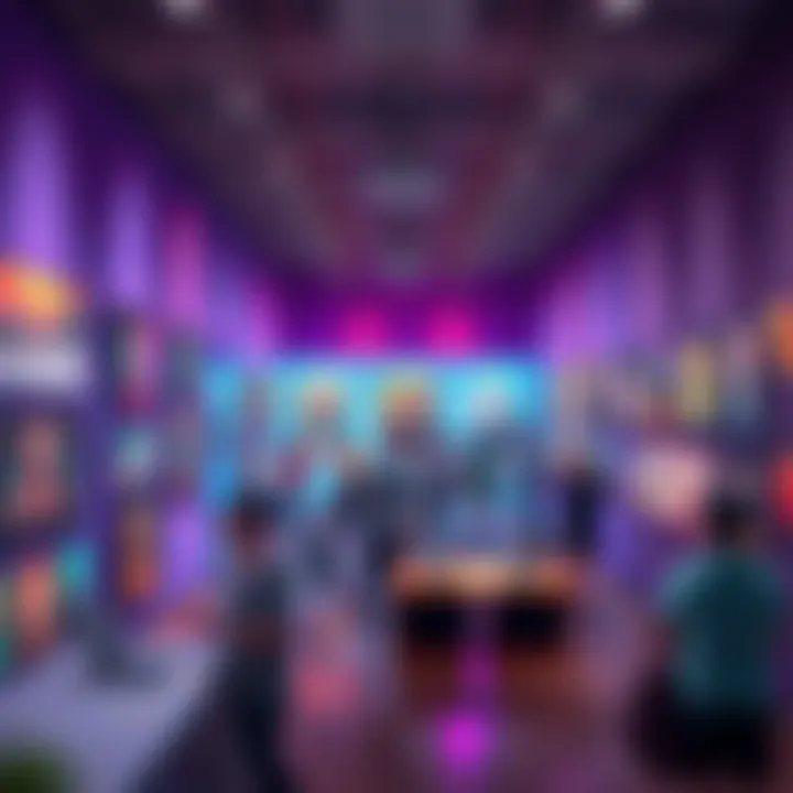 A vibrant digital art collection featuring various NFT pieces showcasing personal and cultural stories, displayed in an engaging gallery setting.