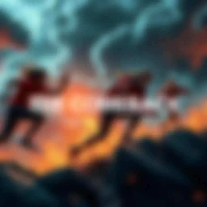 Resilience in Motion A powerful image depicting individuals overcoming obstacles, symbolizing resilience and ambition.