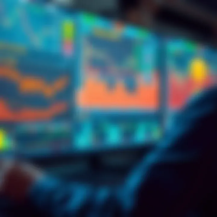 Commodities Trading vs Crypto A trader analyzing commodities charts with oil and gold symbols on the screen, showing a clear distinction from crypto charts