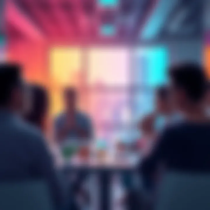People engaging in a discussion about Gav, sharing opinions and insights in a lively setting.