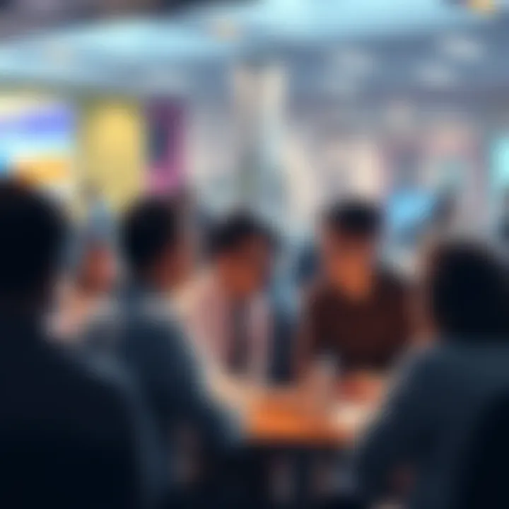 A group of people discussing the implications of the upcoming Kaspa hardfork for investments.