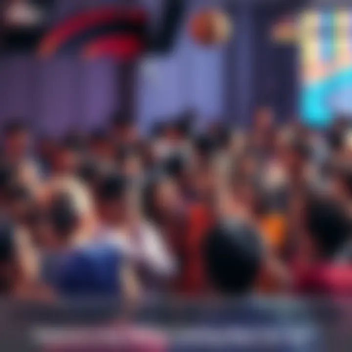 A vibrant community gathering with people eagerly discussing upcoming developments, showing excitement for future changes.