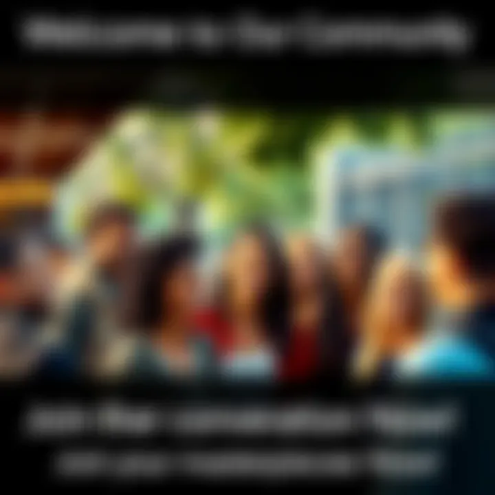 A diverse group of people smiling and conversing in a park setting, symbolizing an inclusive community.