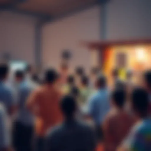 A group of people engaging in activities at Kendu, showcasing community spirit and connections.