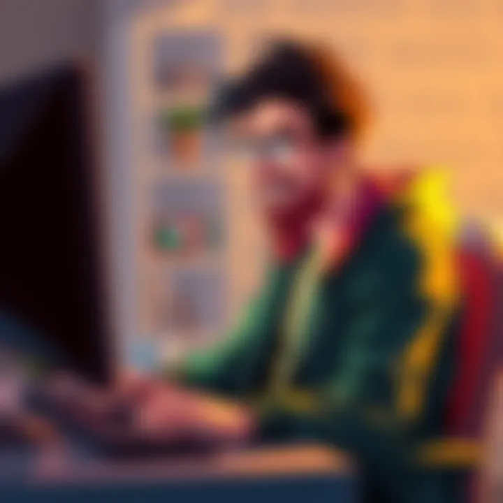 A person sitting at a computer looking relieved after recovering their crypto wallet with help from online forums