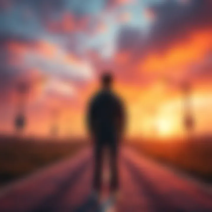 A person standing at a crossroads, considering choices between tier jumping and aiming for mayorship, looking thoughtful.