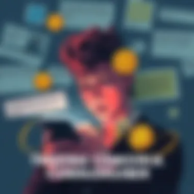 Community Member Selling Dogecoin A person looking at their phone with a sad expression, surrounded by Dogecoin memes and support messages from the community.