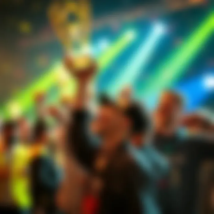 Celebration for MVP and best post winners in the Sweat Community, featuring trophies and smiles