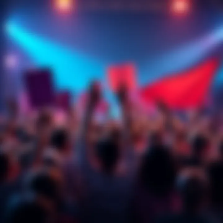 Community Rally for Funding A group of people holding banners and raising their hands in support of a funding initiative