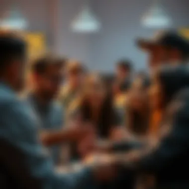 Community Reactions to Hack Group of people discussing their reasons for staying in the community after a recent hack.