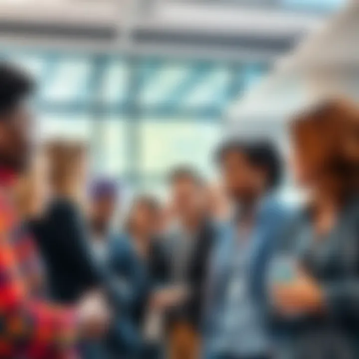 A diverse group of people engaged in discussion, symbolizing collaboration for community security.