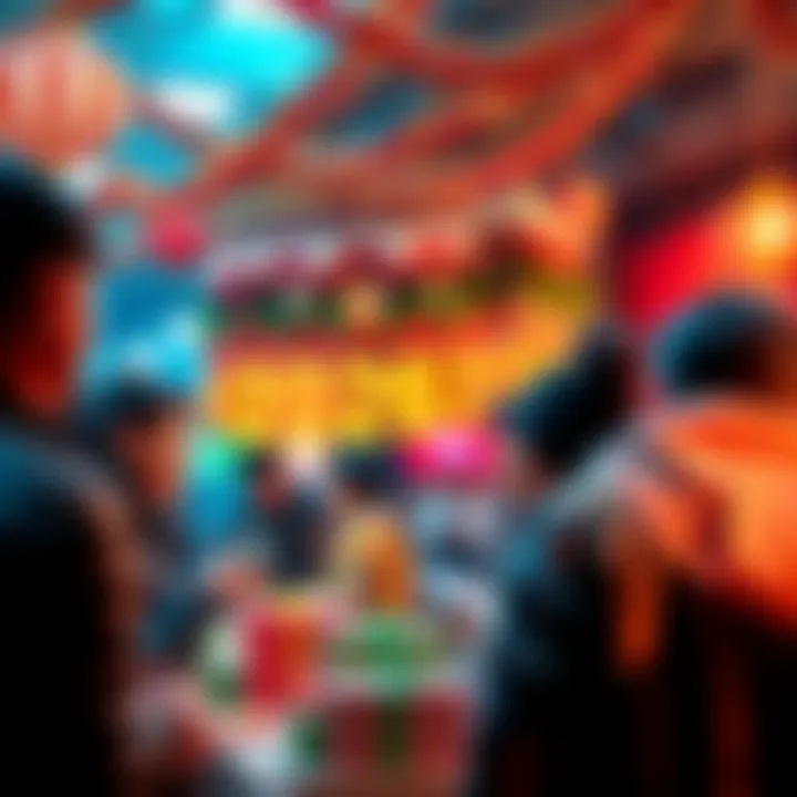 People sharing their intentions for 2026 during a community giveaway event, with festive decorations and gift packs in the background.