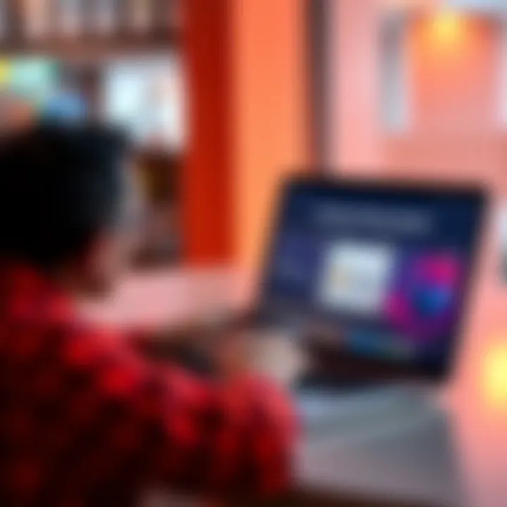 Person looking at a laptop screen showing different savings account interest rates