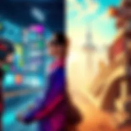 A split image showing two contrasting scenes representing the years 2025 and 2026, highlighting key differences in technology, lifestyle, and environment.