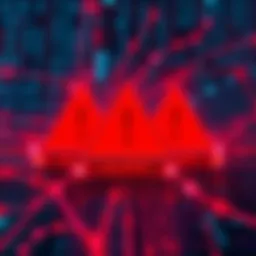 A graphic showing red warning signs over digital security symbols, indicating compromised TLS certificates with a backdrop of binary code and network connections.