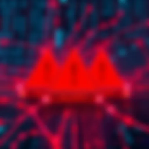 Compromised TLS Certificates Alert A graphic showing red warning signs over digital security symbols, indicating compromised TLS certificates with a backdrop of binary code and network connections.