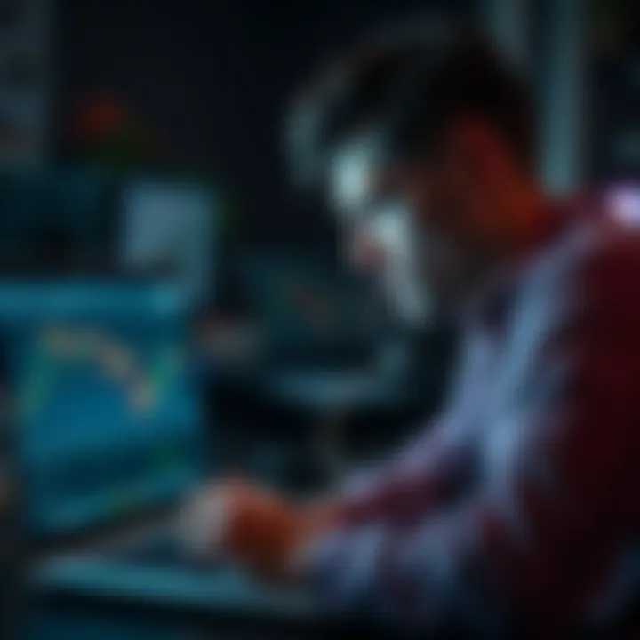 Concerned cryptocurrency holder A worried person looks at a cryptocurrency chart on their laptop, questioning the future of XRP.