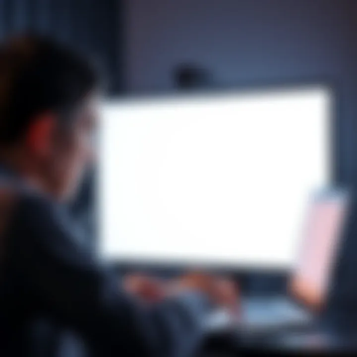 A person looking confused at a laptop screen that shows no events