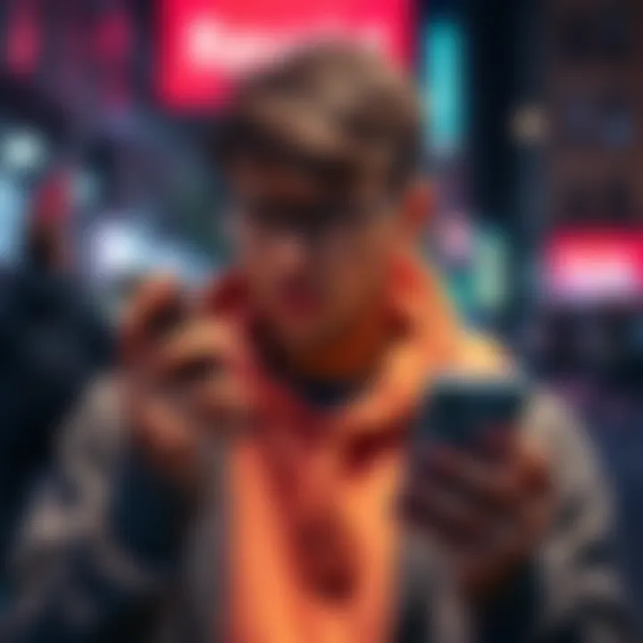 A concerned individual holding a smartphone, expressing worry about unauthorized account access