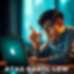 A worried person looking at a laptop screen, showing frustration over subscription cancellation problems