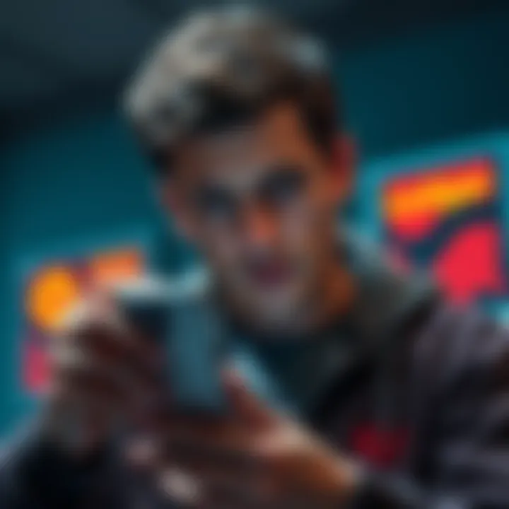 A person looking worried while examining a Ledger hardware wallet, reflecting concerns over potential XRP loss during updates.