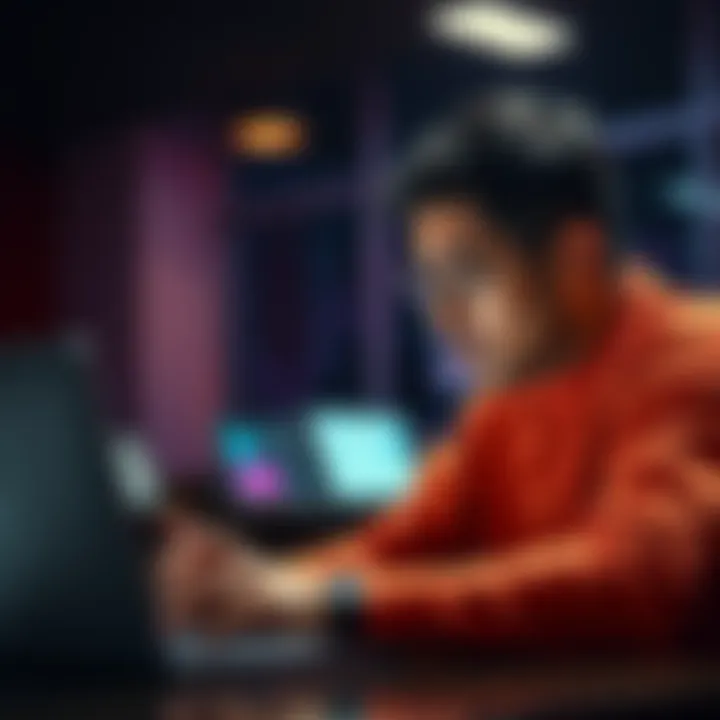 A worried person looks at a laptop, contemplating sharing personal details online, with a picture and license visible.