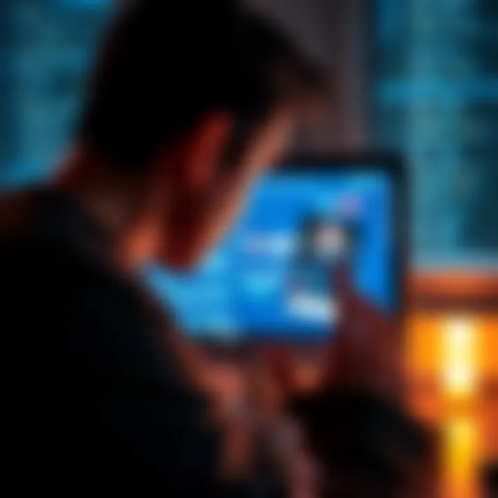 A worried person looking at a computer screen with the CICC exchange website, representing concerns about scams and legitimacy.