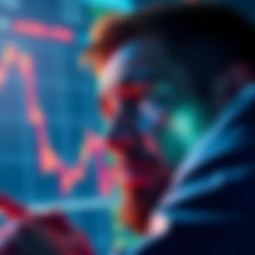 A worried investor looking at a falling $JOE token chart with a frown