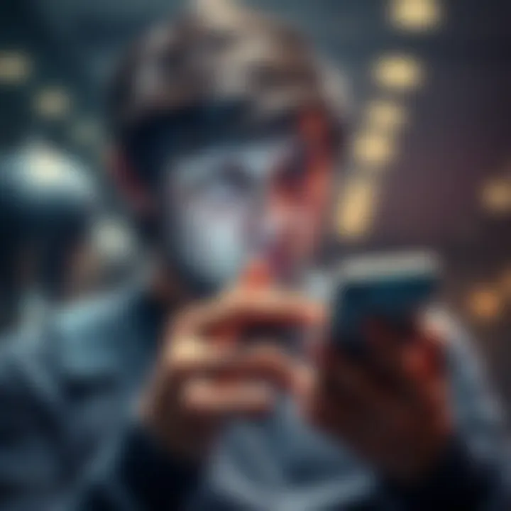 A person looking worried while checking their bank account on a smartphone, representing issues with Revolut accounts.