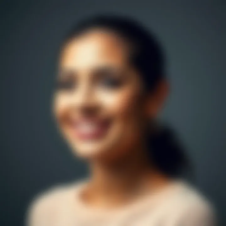 A woman with a radiant smile, showcasing her natural beauty and confidence